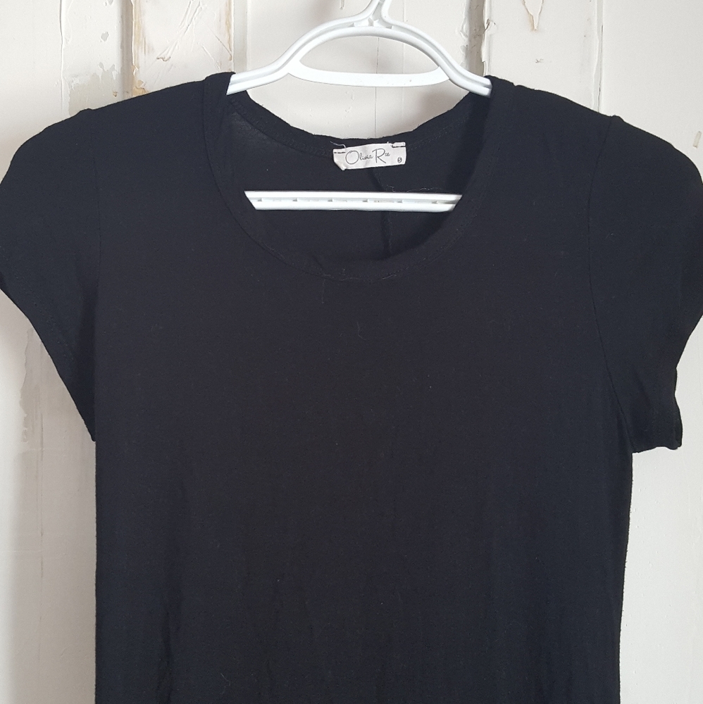 Black Mid-length T-shirt Dress